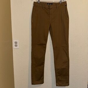 Vans Mens 31 Authentic Chino Pants Slim Fit Brown Khaki Skater Casual Straight